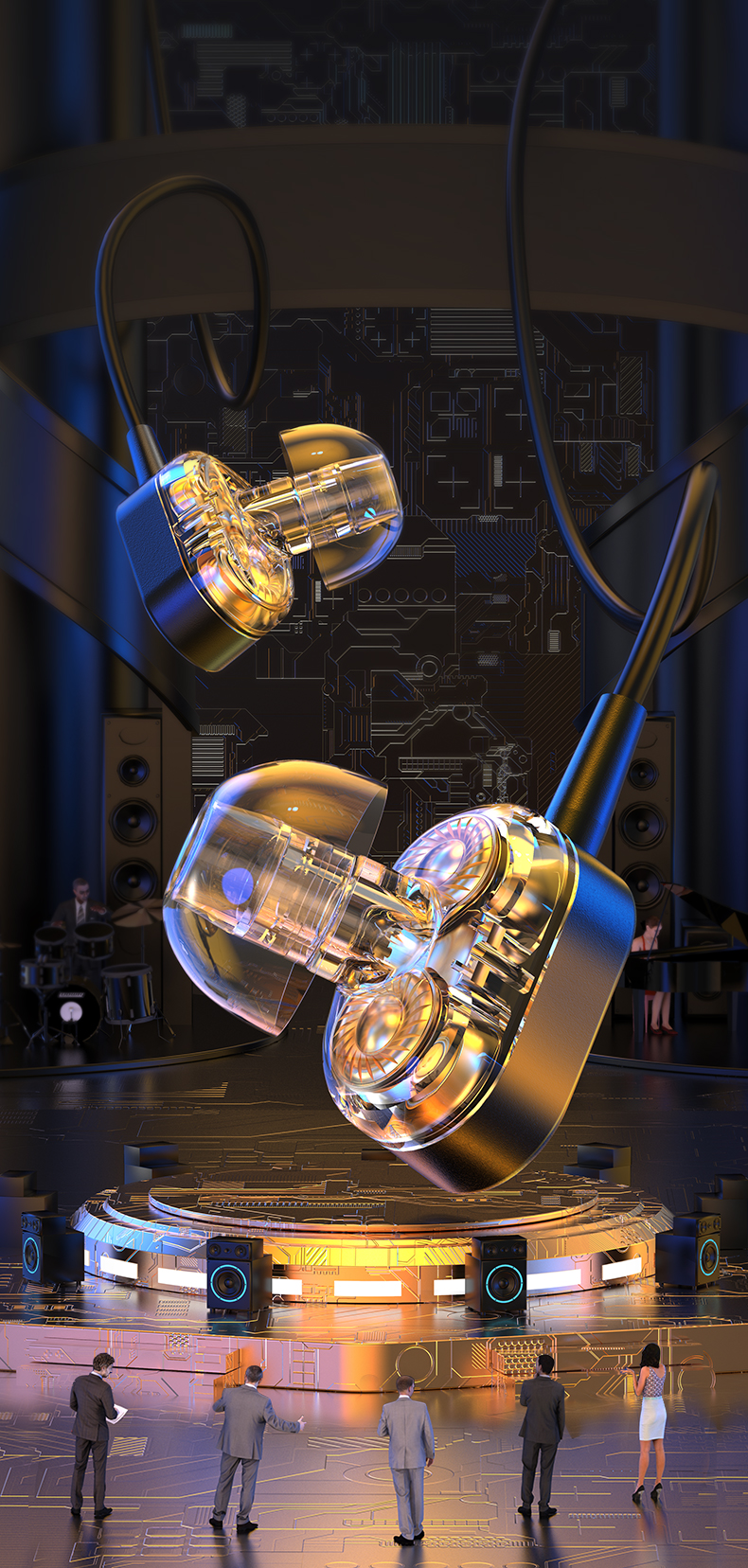 Bluetooth headset，Render，keyshot，E-commerce design，association，Digital，