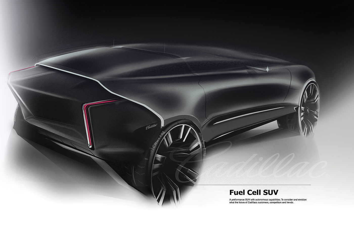 Automobile design，Concept car，Cadillac Vietnam，Off-road vehicle，suv，Cadillac，Hand drawn，Ubee ，