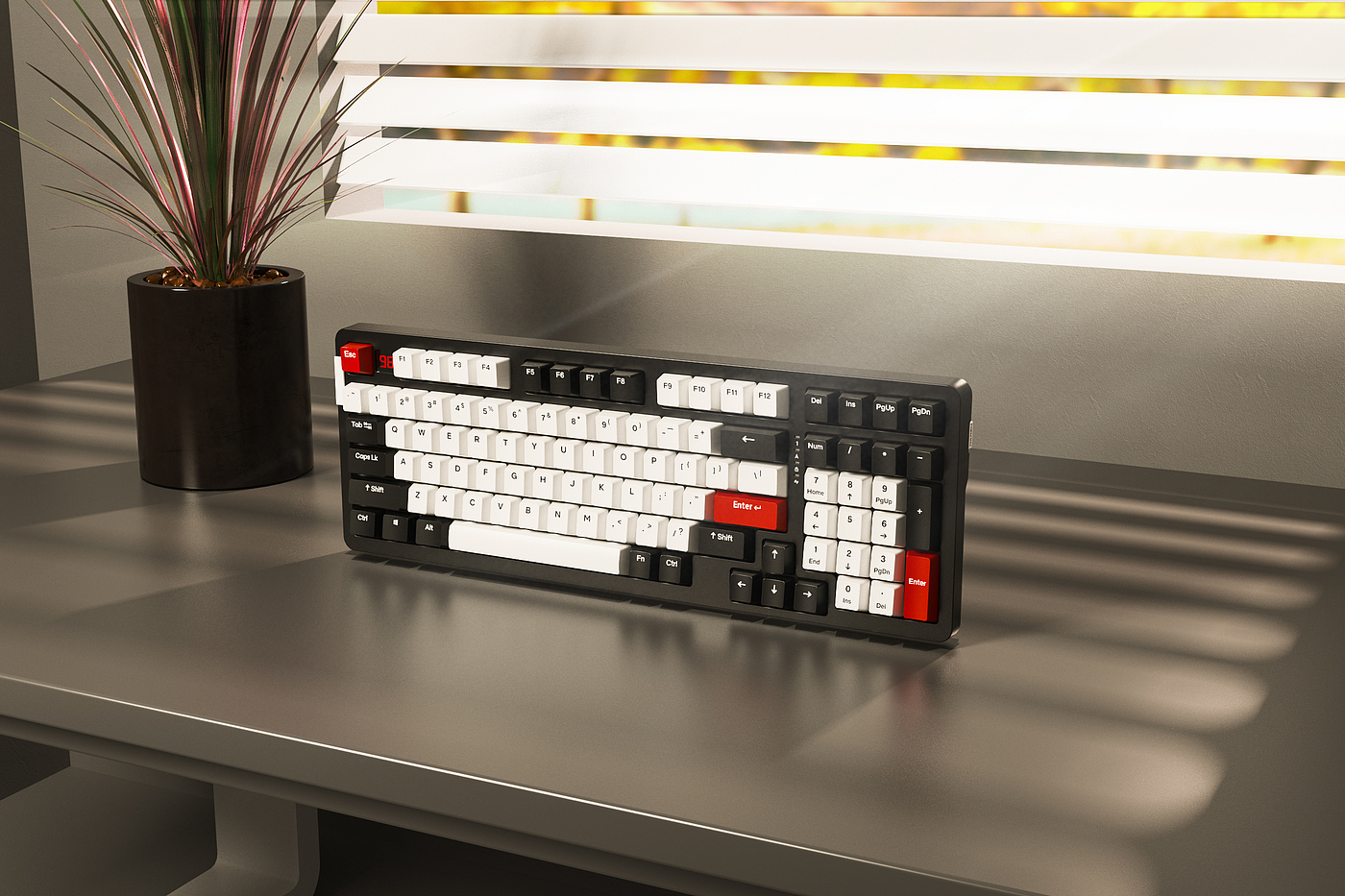 electronic product，Ketshot rendering，Three mode mechanical keyboard，Gaming keyboard，keyboard，