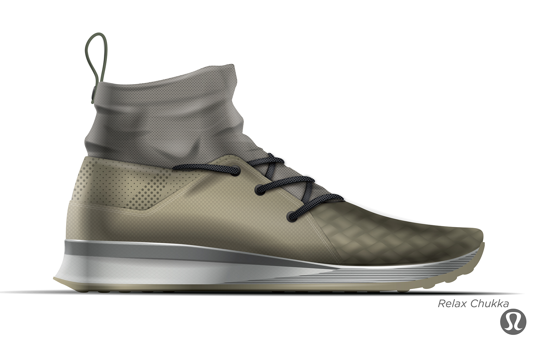 Relax Chukka，Lululemon，High top leather riding boots casual shoes，shoes，Hand drawn，