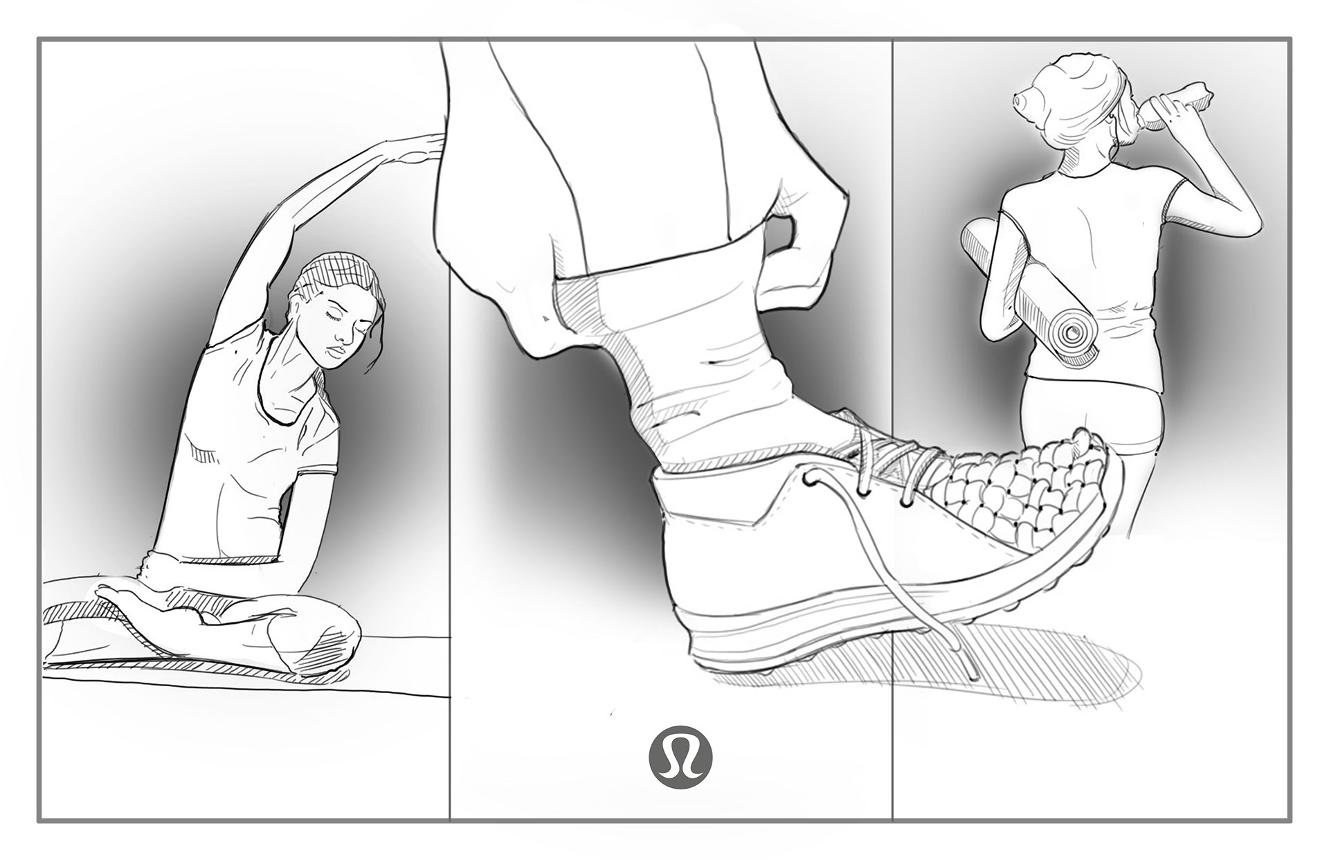 Relax Chukka，Lululemon，High top leather riding boots casual shoes，shoes，Hand drawn，