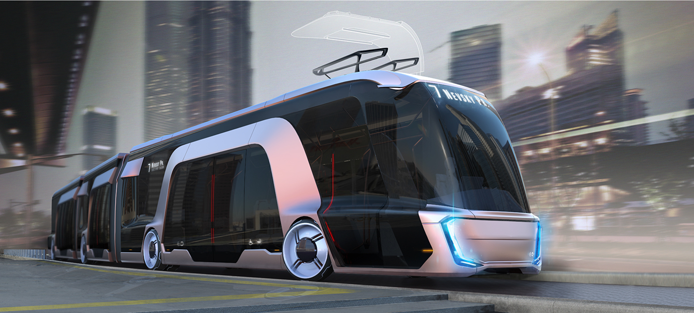 Electric，bus，concept，Aerodynamics，