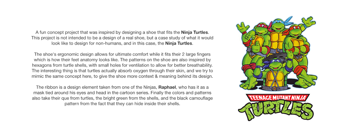Hand drawn，modeling，Render，foot，Teenage Mutant Ninja Turtles，Ninja，Turtle Shoes，
