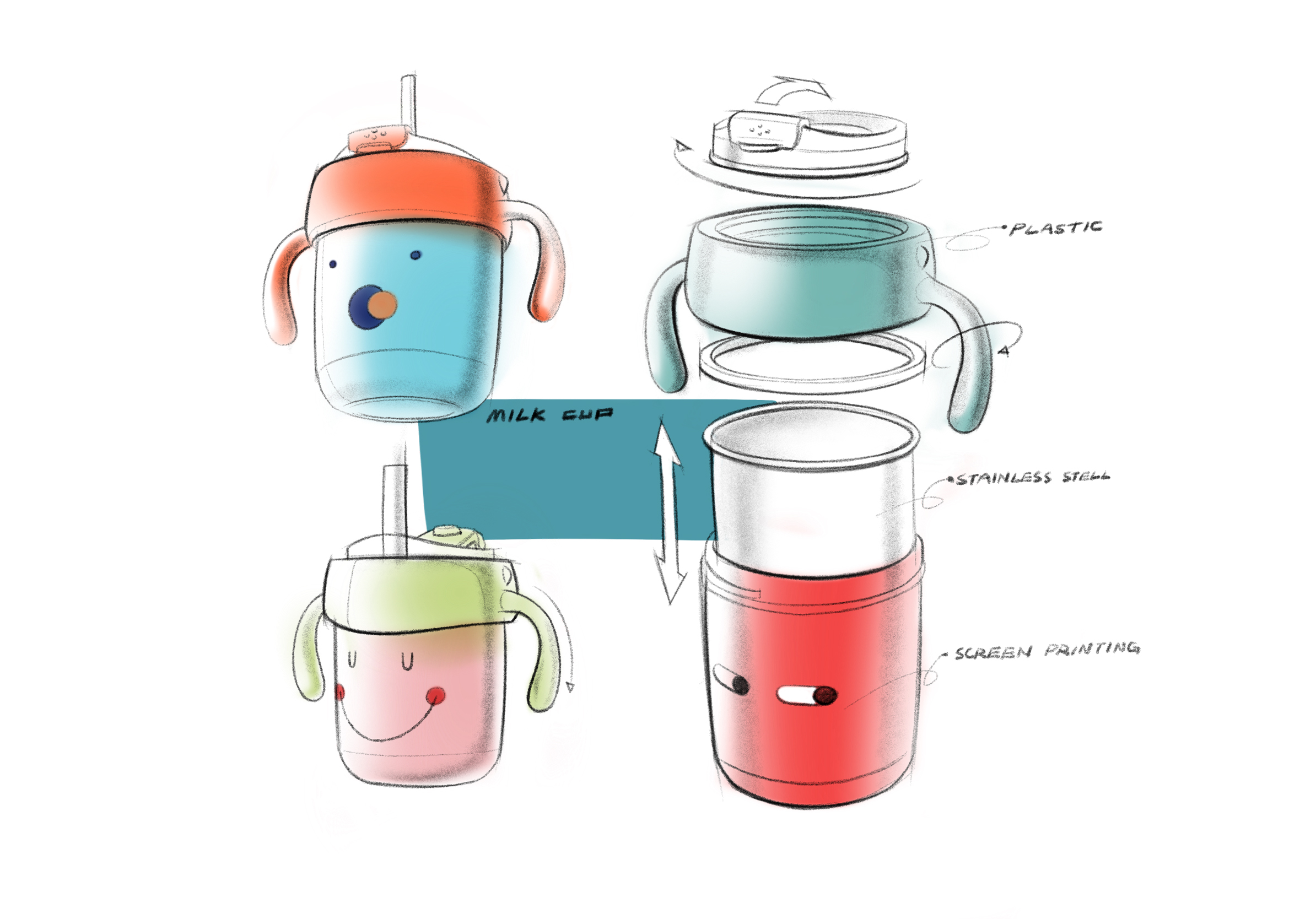 milk cup，children，Water cup，vacuum cup，