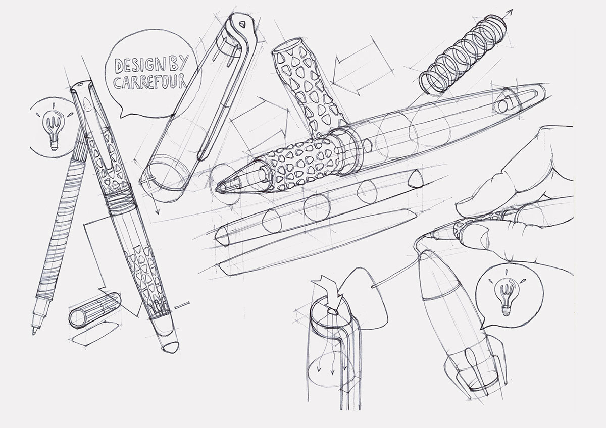 industrial design，product design，to work in an office，Stationery，pen，Production process，Injection molding，Hand drawn，