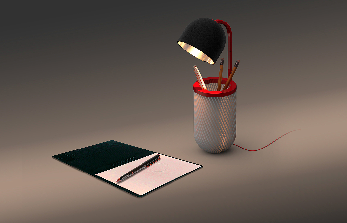 Desk lamp，lamps and lanterns，pen container，originality，desk lamp，