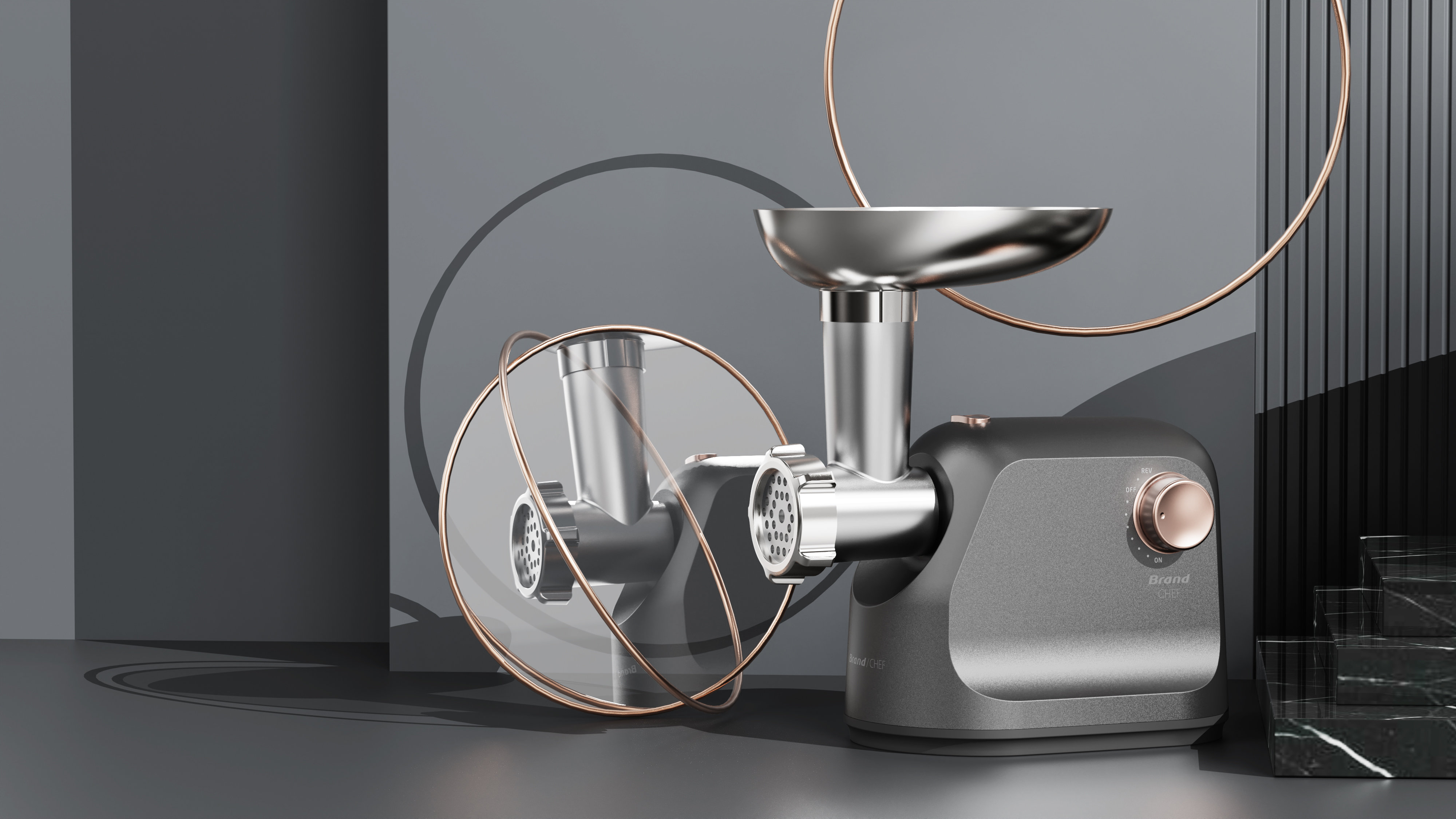 product design，Home appliance design，Point only design，for export，meat grinder，Chef machine，