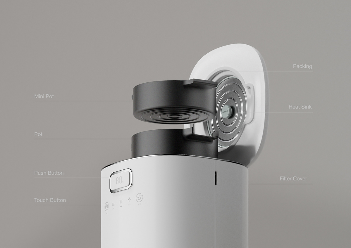 industrial design，Garbage processor，product，Mellow，