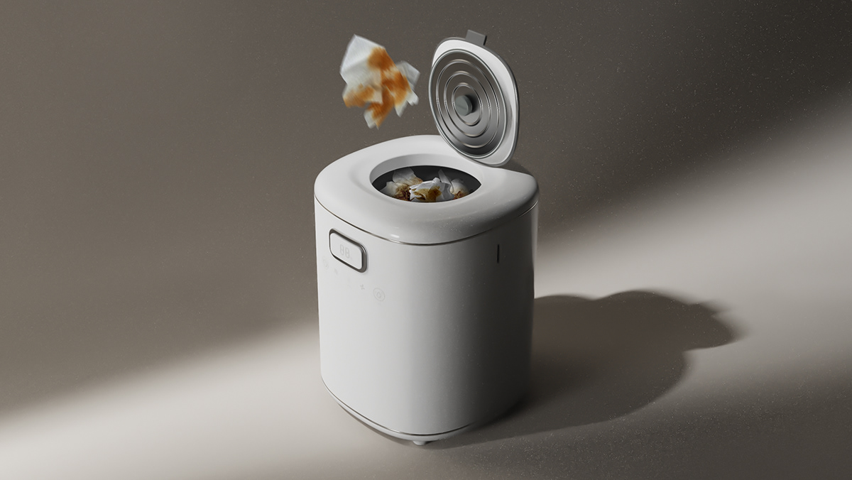 industrial design，Garbage processor，product，Mellow，