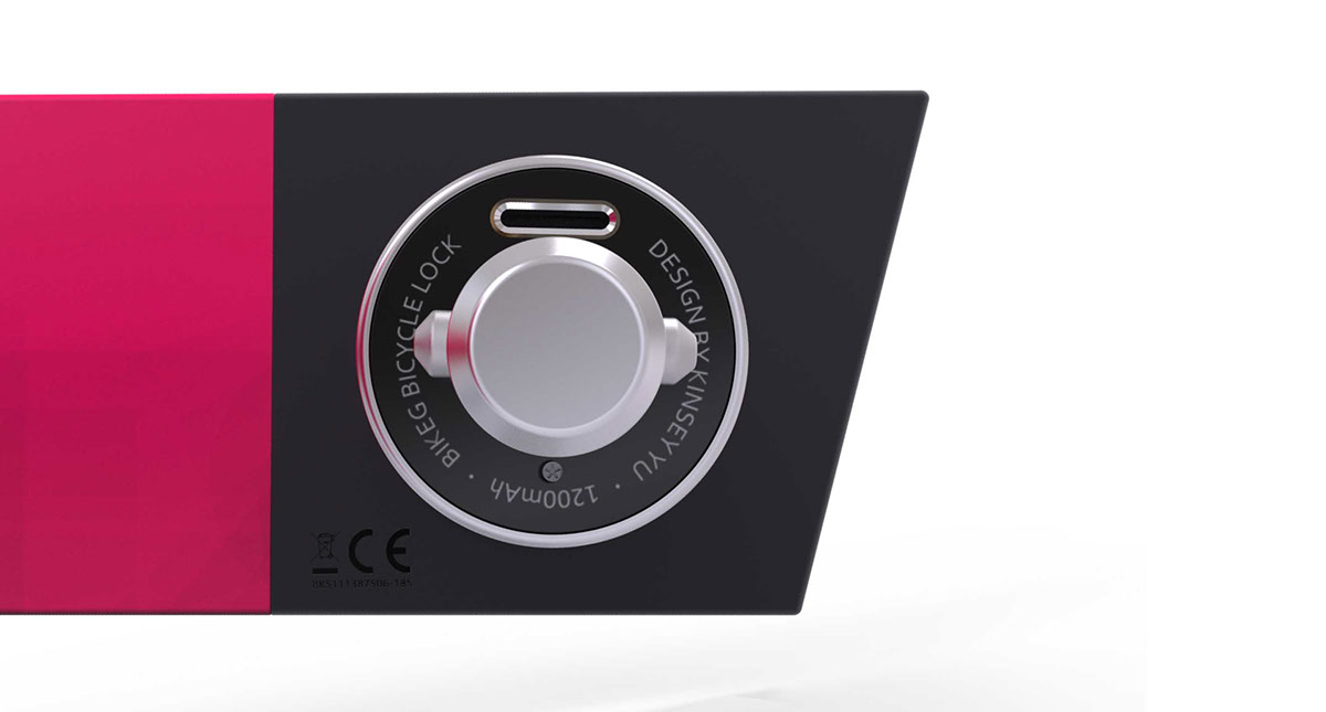 Fingerprint anti-theft，App unlock，titanium alloy，lock，Bicycle，Chinese designer，Kinsey Yu，