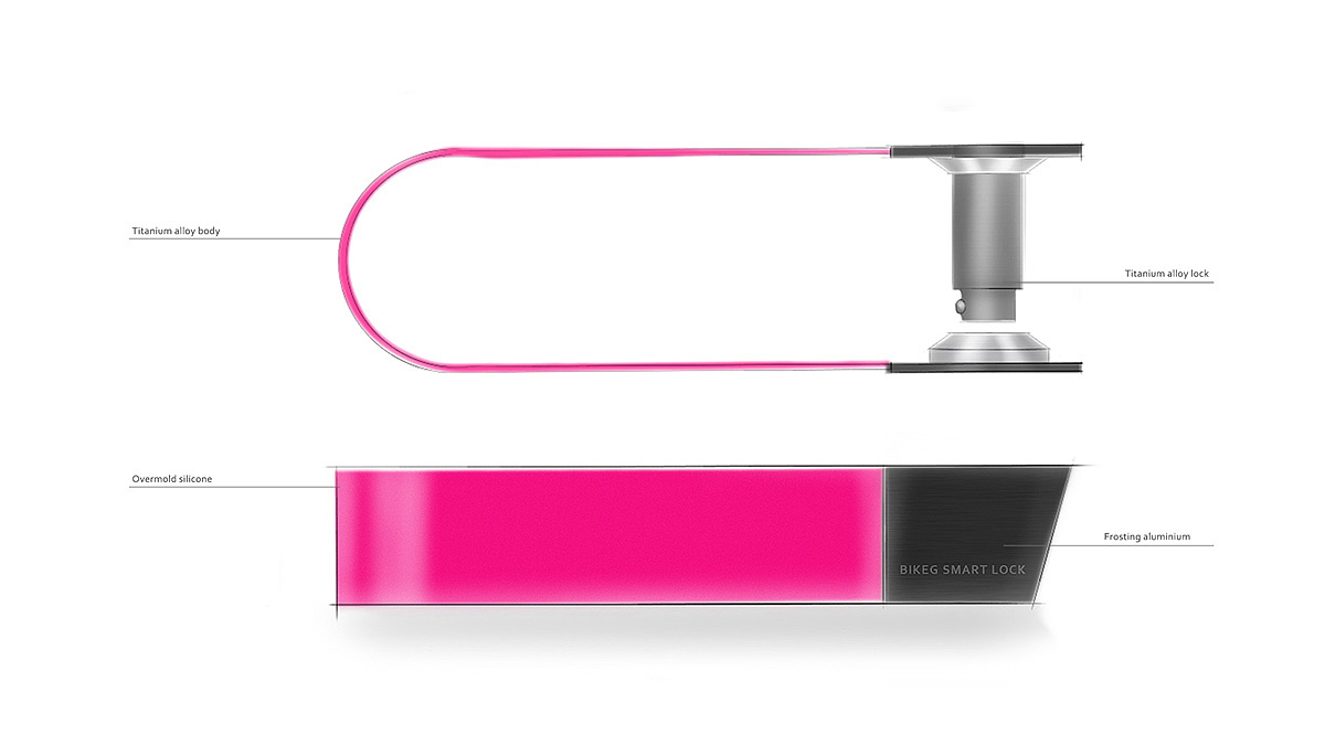 Fingerprint anti-theft，App unlock，titanium alloy，lock，Bicycle，Chinese designer，Kinsey Yu，