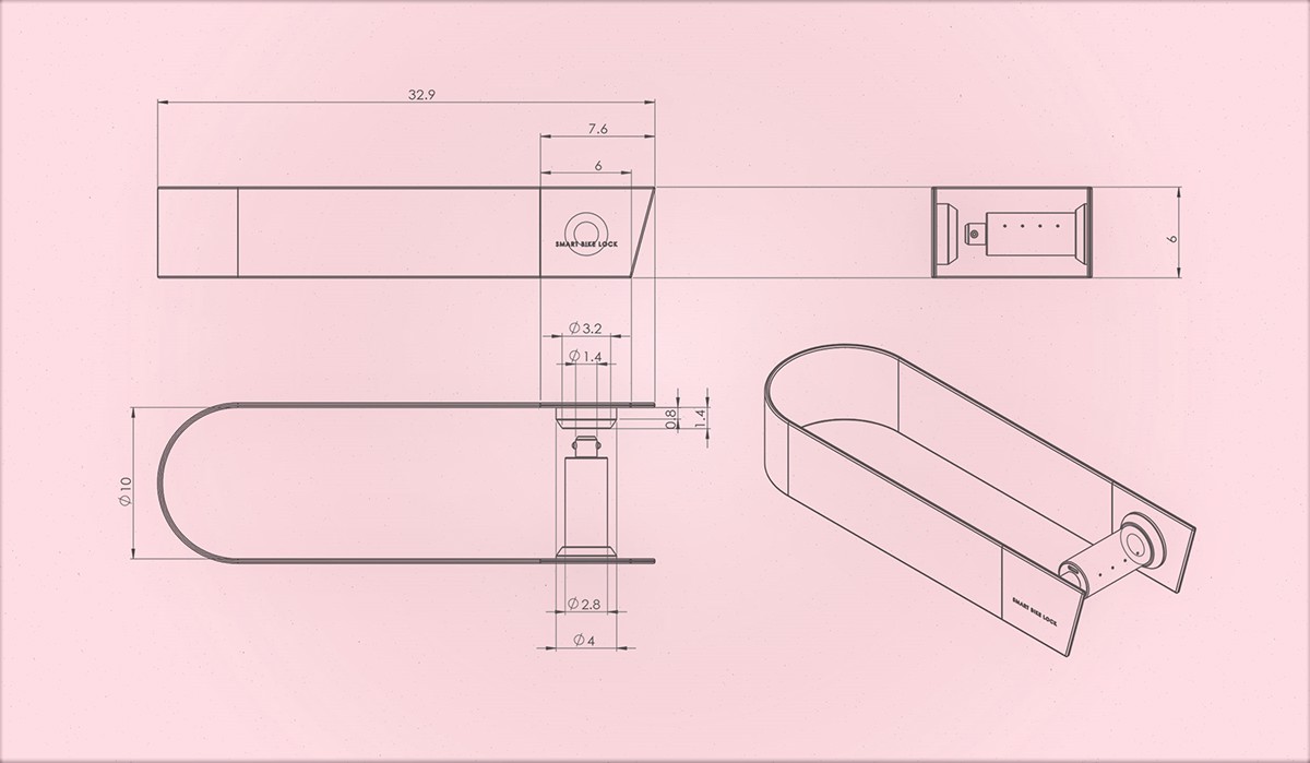 Fingerprint anti-theft，App unlock，titanium alloy，lock，Bicycle，Chinese designer，Kinsey Yu，