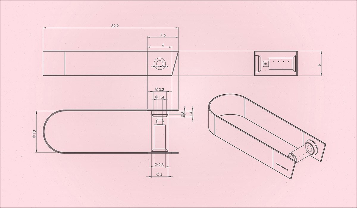 Fingerprint anti-theft，App unlock，titanium alloy，lock，Bicycle，Chinese designer，Kinsey Yu，