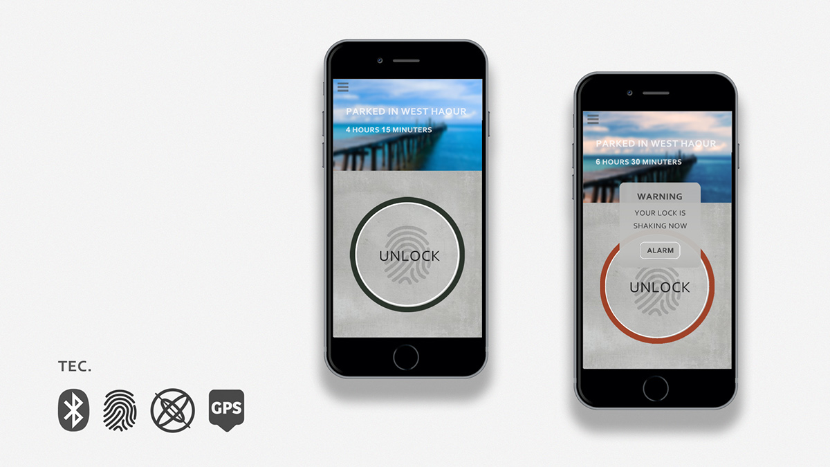 Fingerprint anti-theft，App unlock，titanium alloy，lock，Bicycle，Chinese designer，Kinsey Yu，