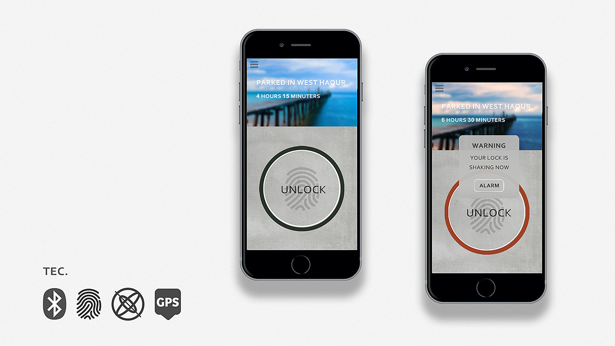 Fingerprint anti-theft，App unlock，titanium alloy，lock，Bicycle，Chinese designer，Kinsey Yu，