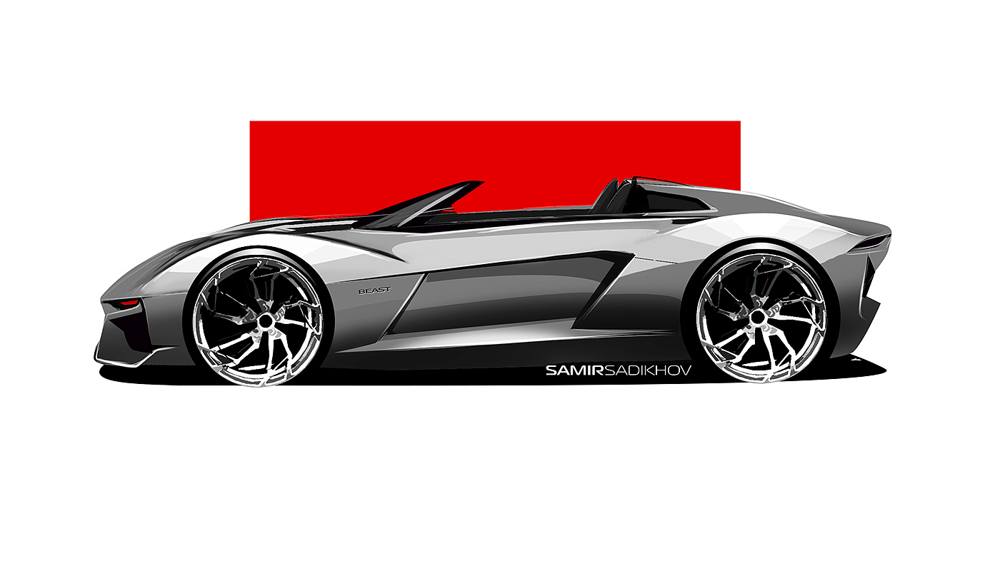 Sports car，high definition，streamline，