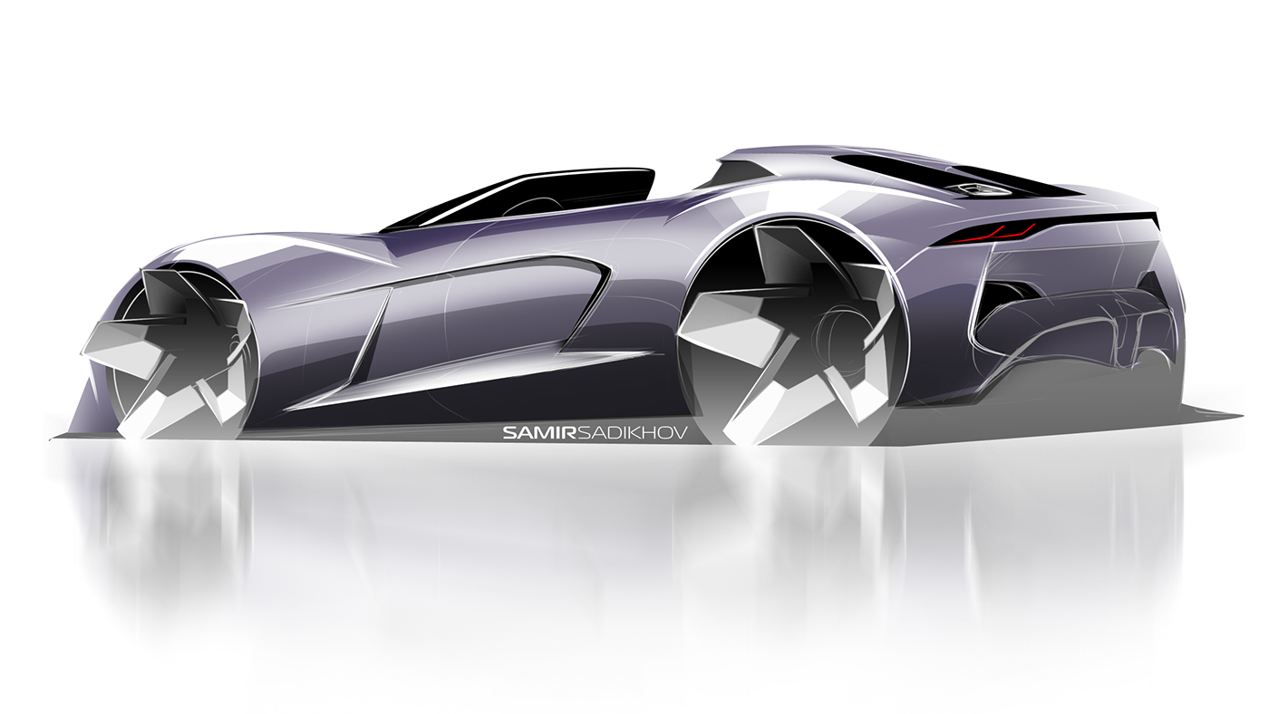 Sports car，high definition，streamline，
