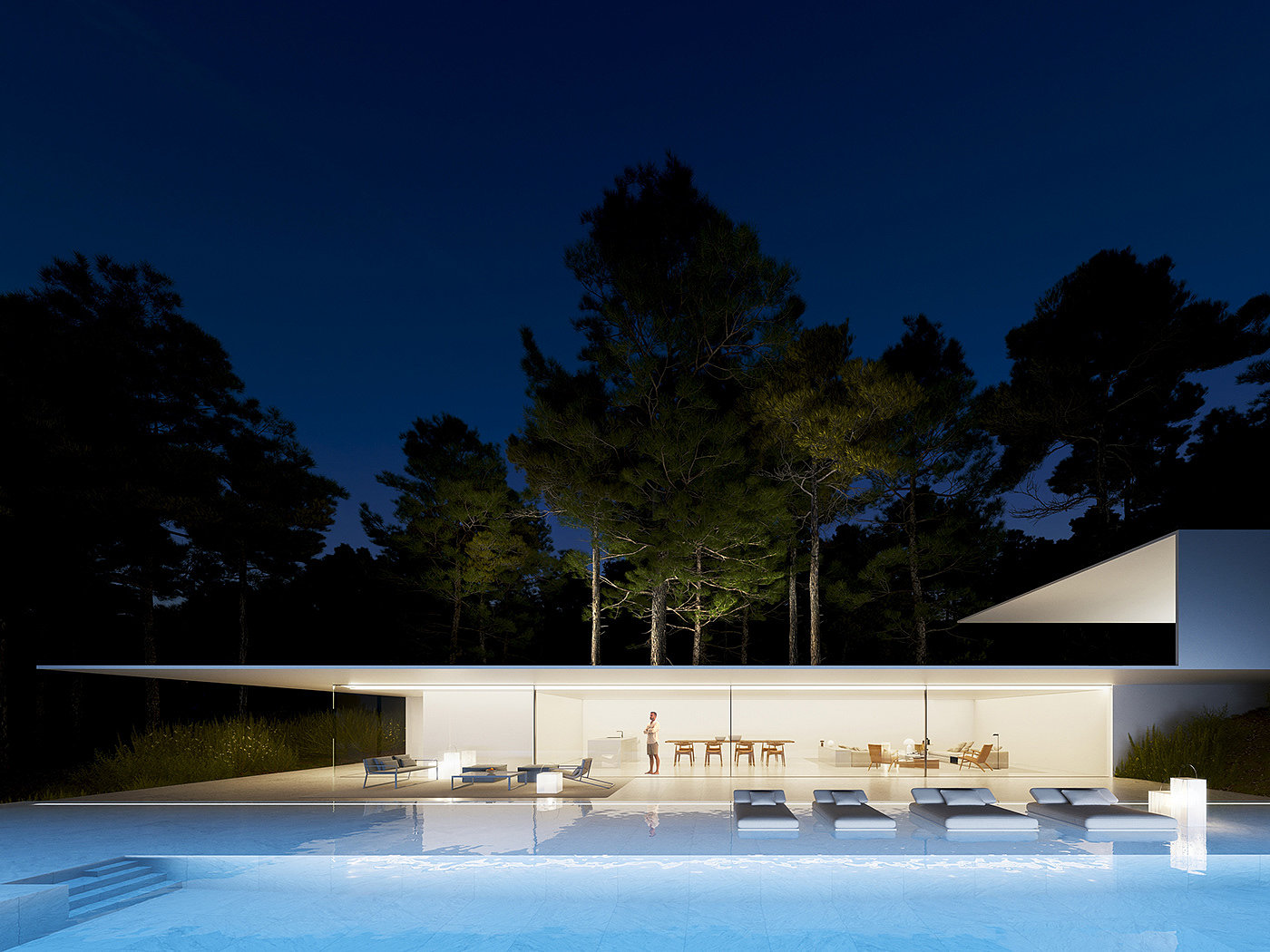 Architectural design，Glass，Interior design，Roca Views Ibiza，Rocai Bisa View Hotel，Minimalist style，