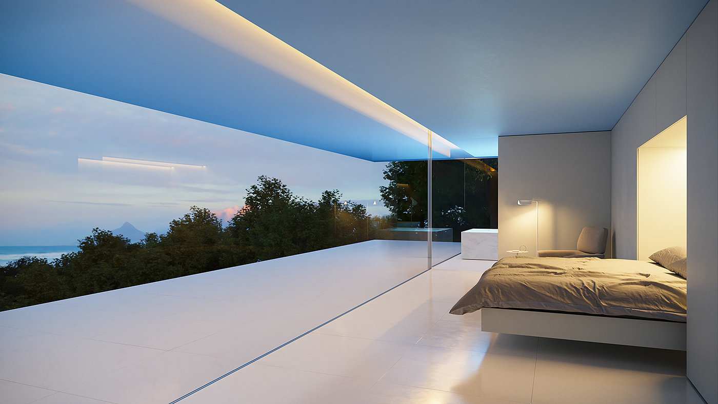 Architectural design，Glass，Interior design，Roca Views Ibiza，Rocai Bisa View Hotel，Minimalist style，