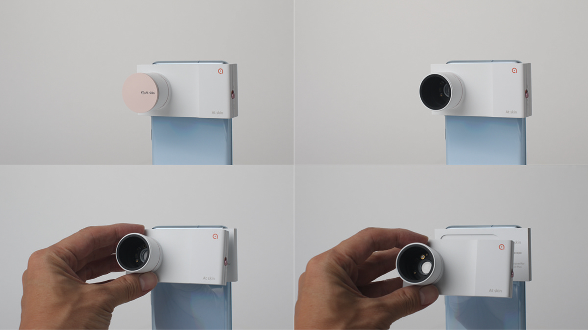 Mobile Skin Analyzer，Mobile skin analyzer，BDCI，Skin care，Small and exquisite，Minimalist design ，Connect phone，Skin scan，