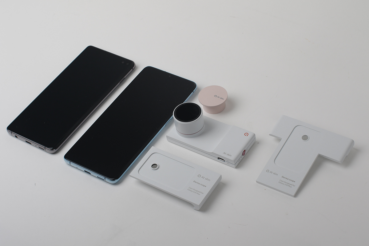 Mobile Skin Analyzer，Mobile skin analyzer，BDCI，Skin care，Small and exquisite，Minimalist design ，Connect phone，Skin scan，