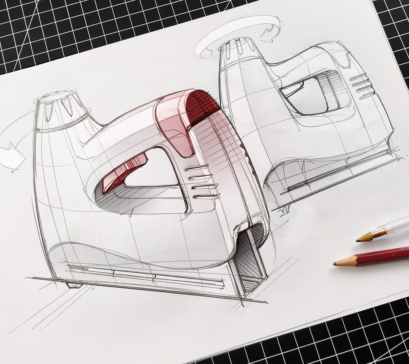 Design sketch，Design hand drawn，illustration，Marker performance chart，