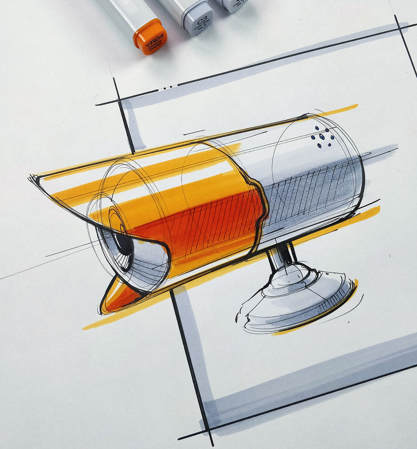 Design sketch，Design hand drawn，illustration，Marker performance chart，