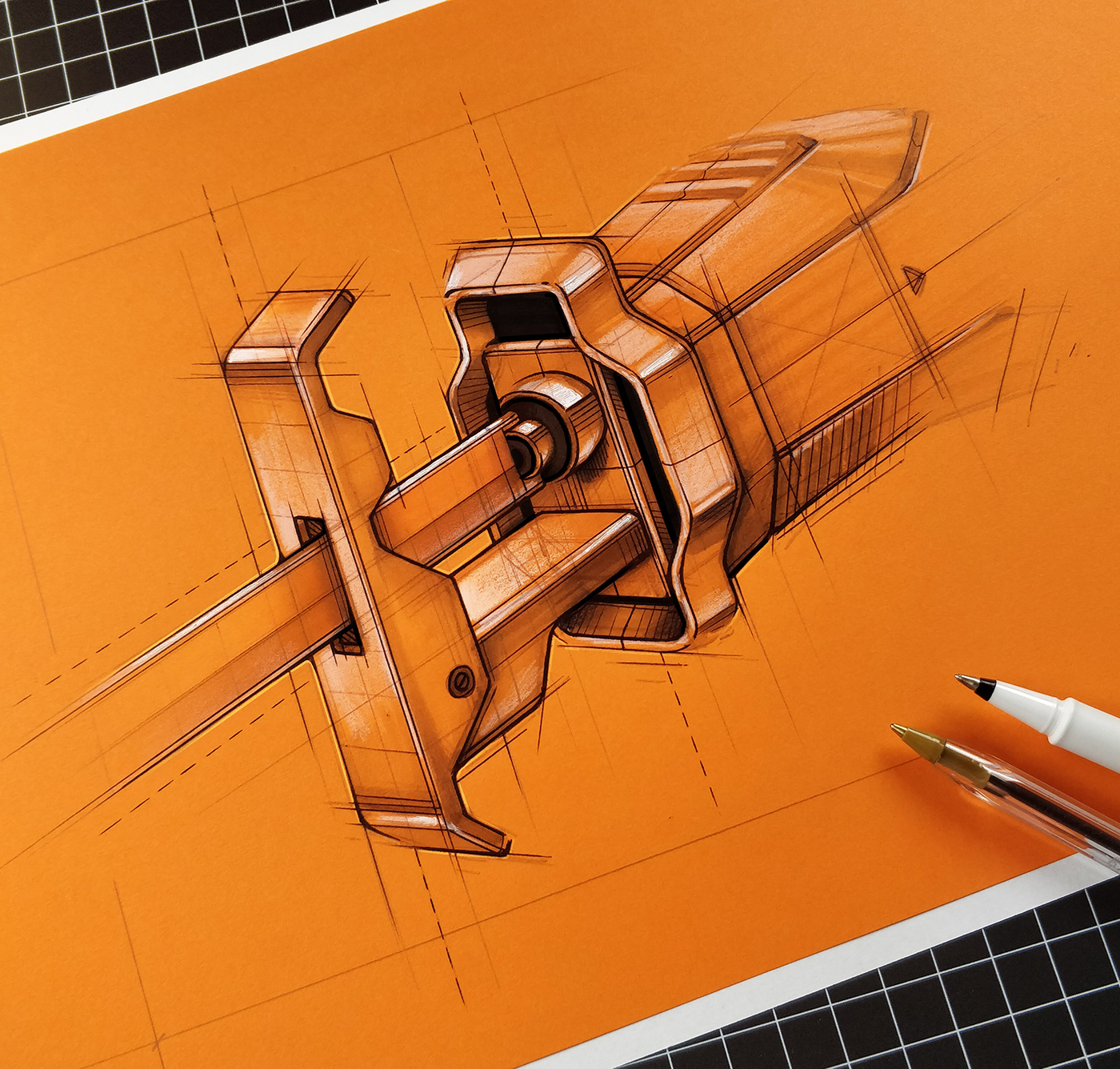 Design sketch，Design hand drawn，illustration，Marker performance chart，