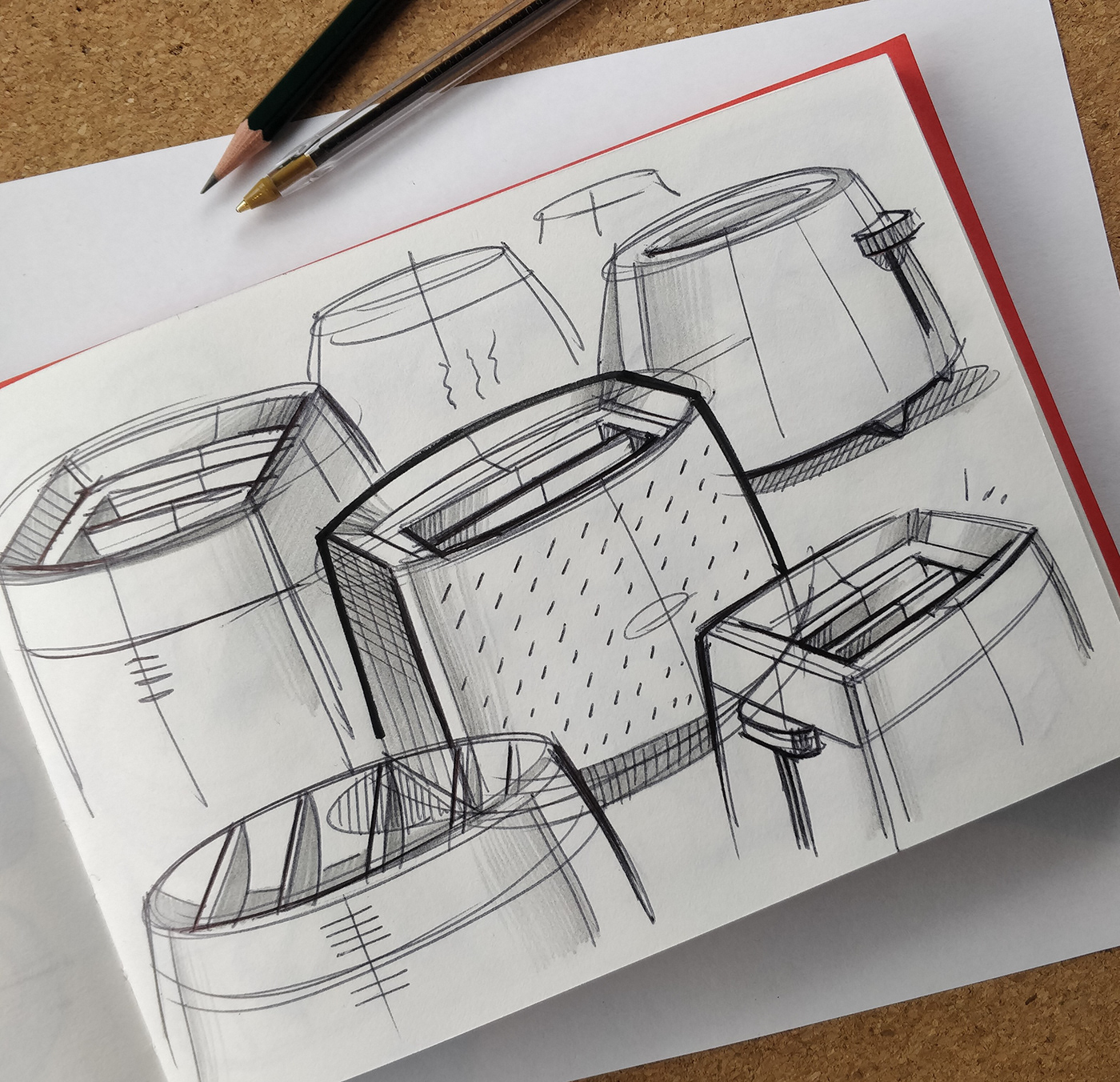 Design sketch，Design hand drawn，illustration，Marker performance chart，