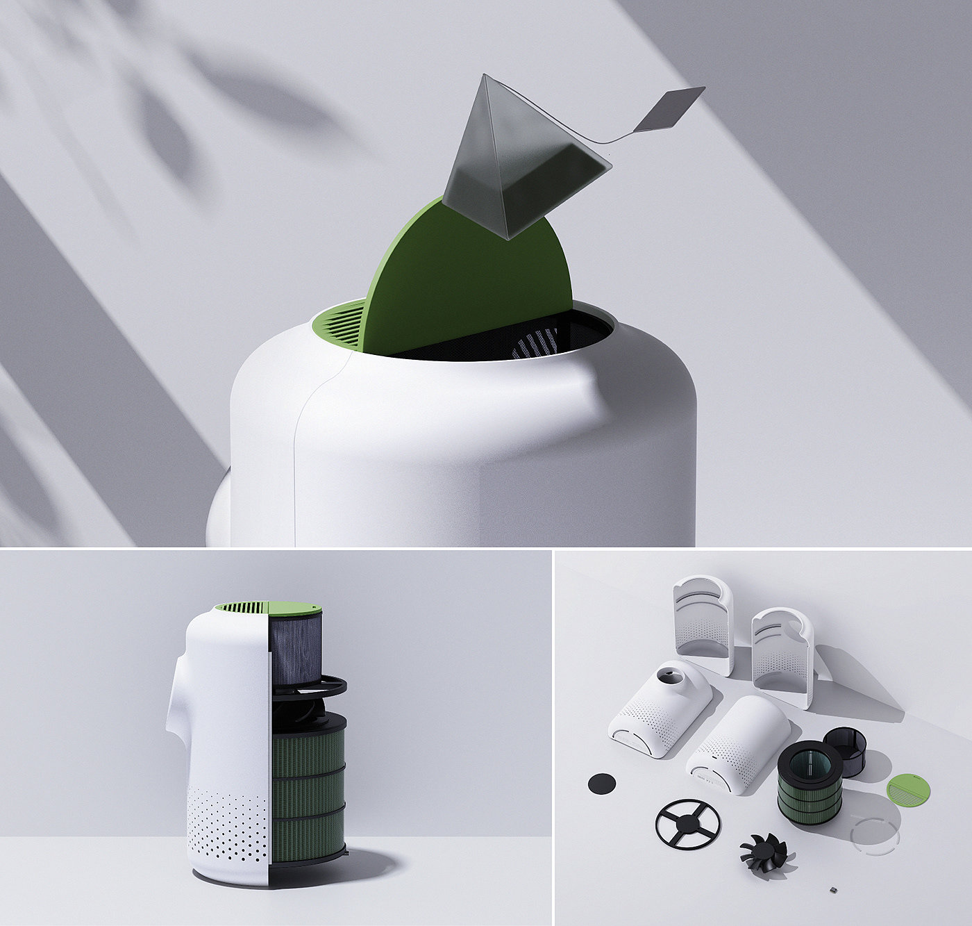 Choi hyun-jun，环保，直观设计，茶袋空气净化器，tea bag air purifier，