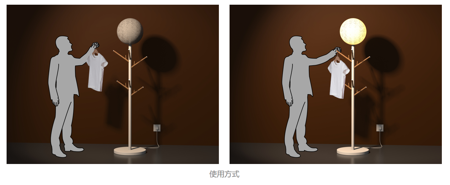 Lamp design，lamps and lanterns，Floor lamp，Coat rack，Coat hanger design，coat hanger，Unconscious design，