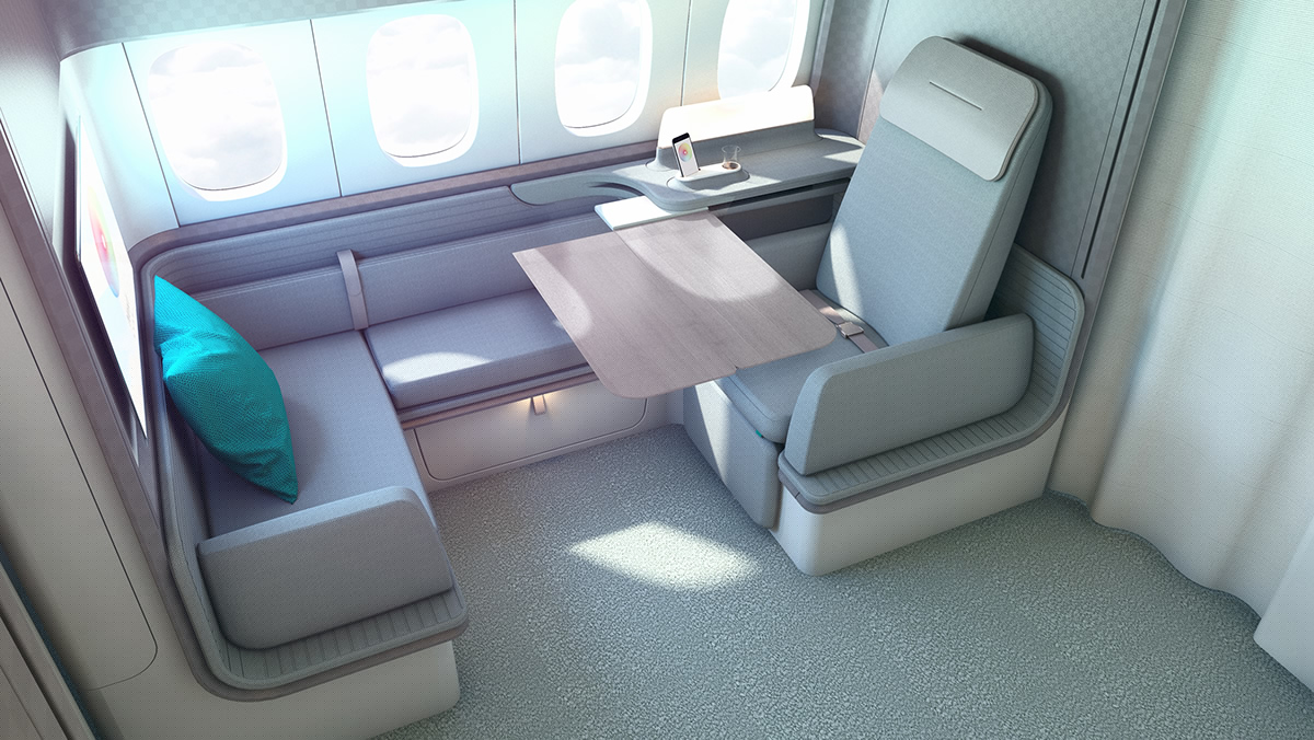 aviation，hotel，Interior design，Asian airline，