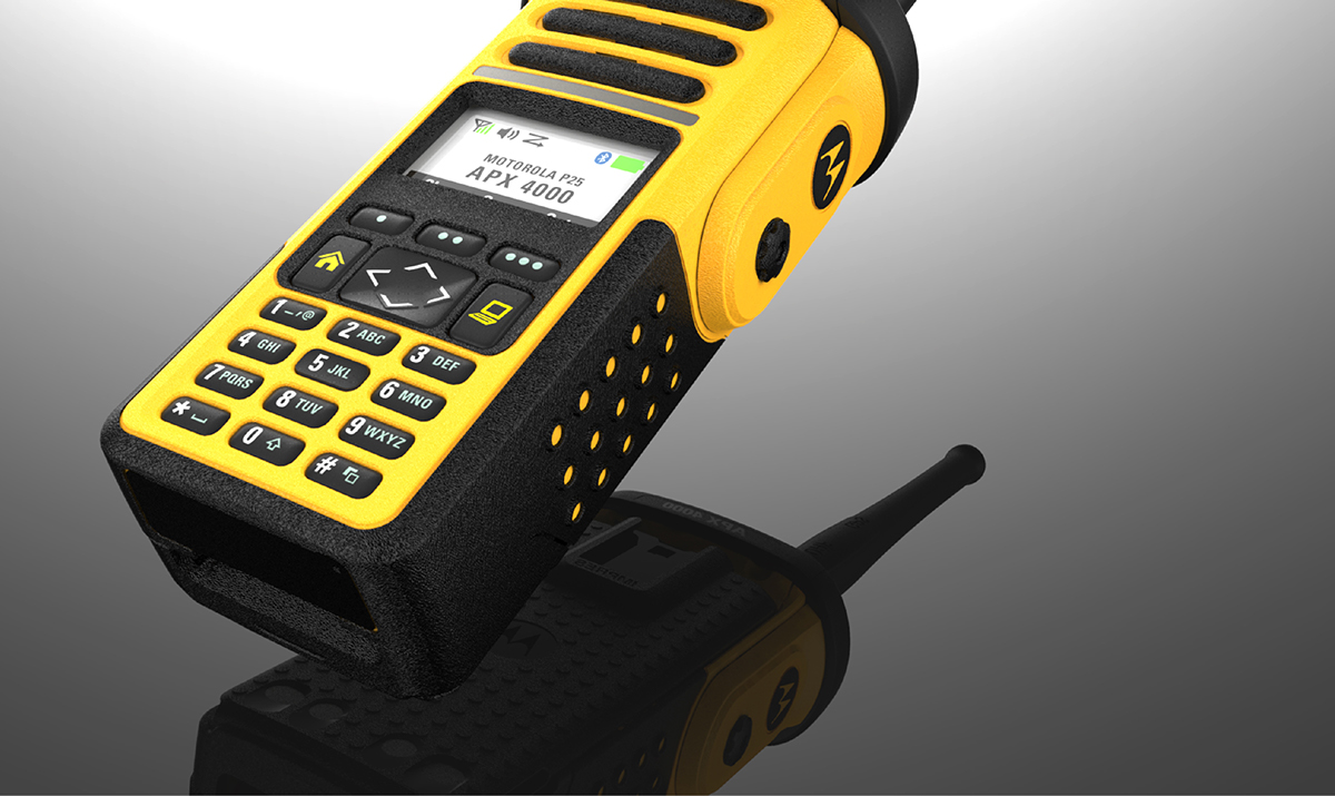 walkie-talkie，motorola，APX 4000，flash light，