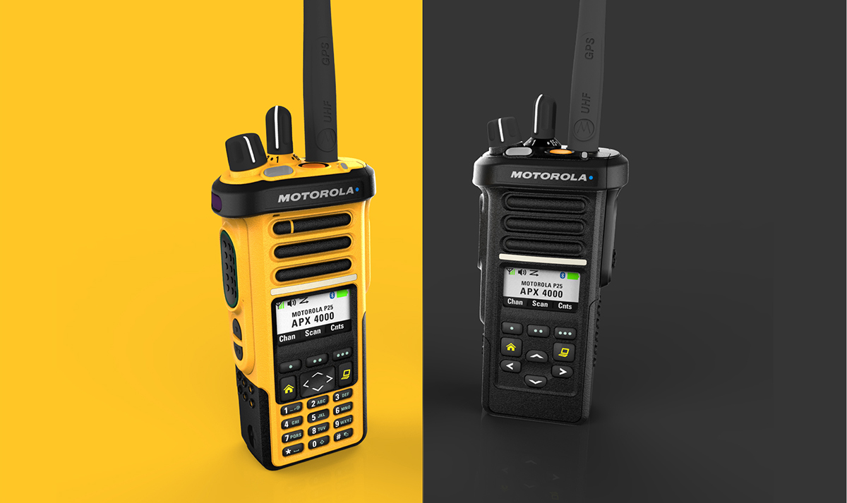 walkie-talkie，motorola，APX 4000，flash light，