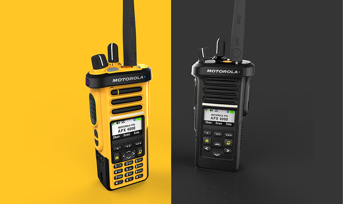 walkie-talkie，motorola，APX 4000，flash light，