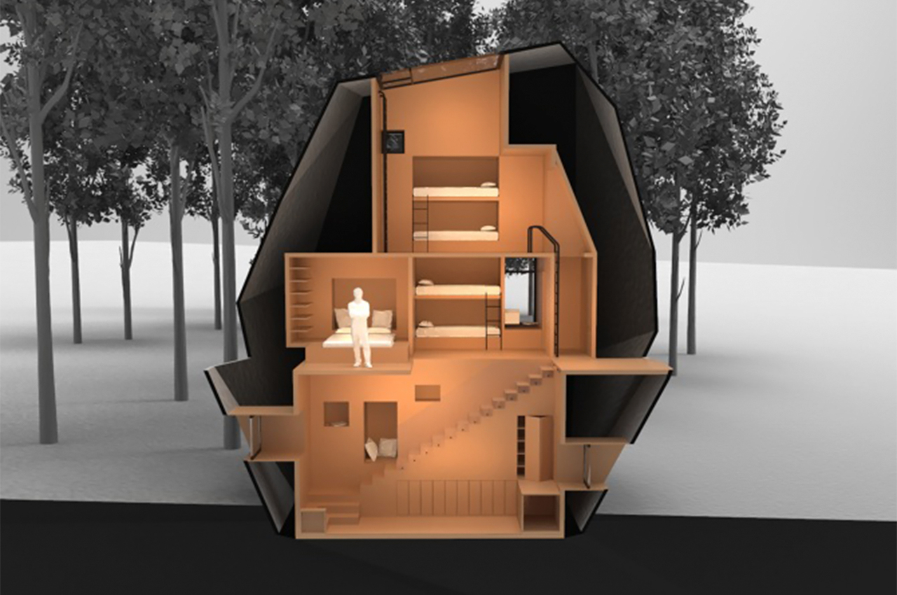 Interior design，Architecture，Meteorite，Forest House ，