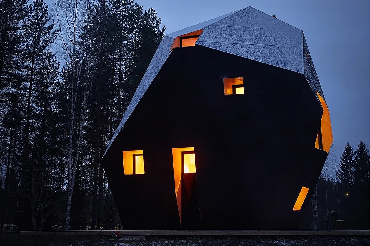 Interior design，Architecture，Meteorite，Forest House ，