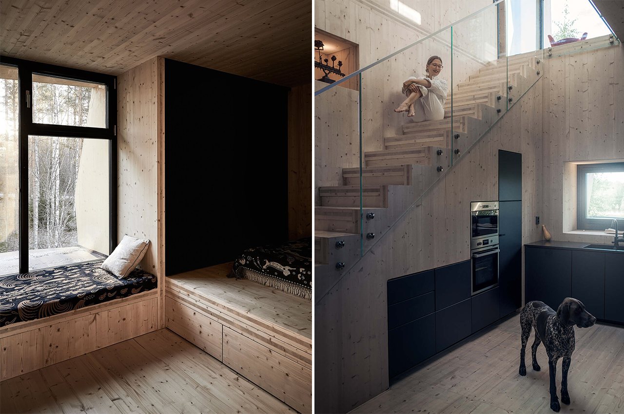 Interior design，Architecture，Meteorite，Forest House ，