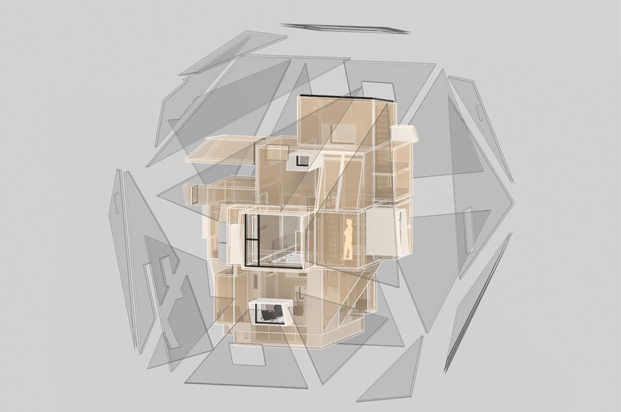 Interior design，Architecture，Meteorite，Forest House ，