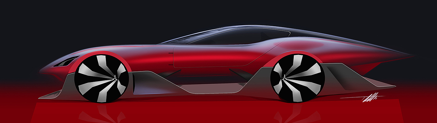 draft，Ubee ，Hand drawn，Automobile design，Tyler Macdonald，conceptual design，