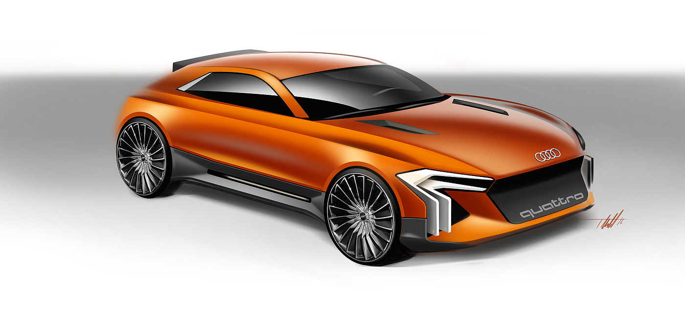 draft，Ubee ，Hand drawn，Automobile design，Tyler Macdonald，conceptual design，