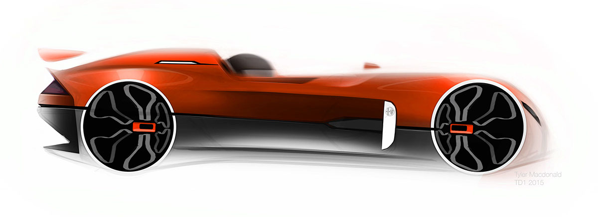 draft，Ubee ，Hand drawn，Automobile design，Tyler Macdonald，conceptual design，