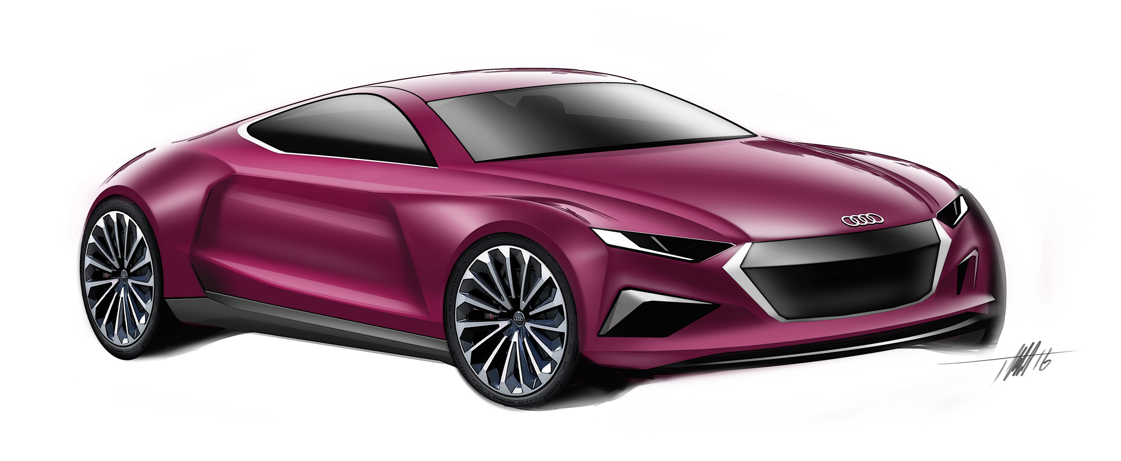 draft，Ubee ，Hand drawn，Automobile design，Tyler Macdonald，conceptual design，