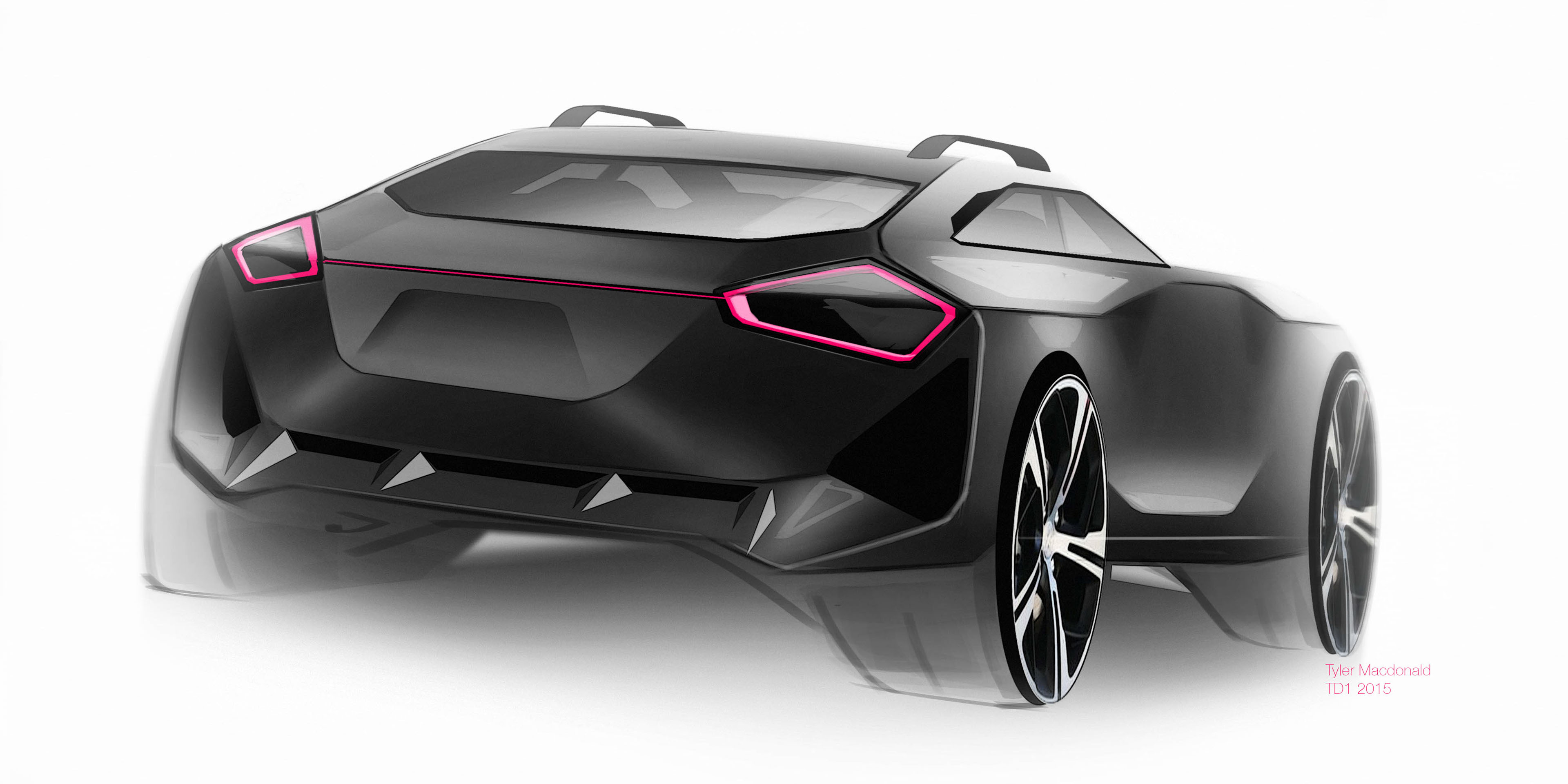 draft，Ubee ，Hand drawn，Automobile design，Tyler Macdonald，conceptual design，