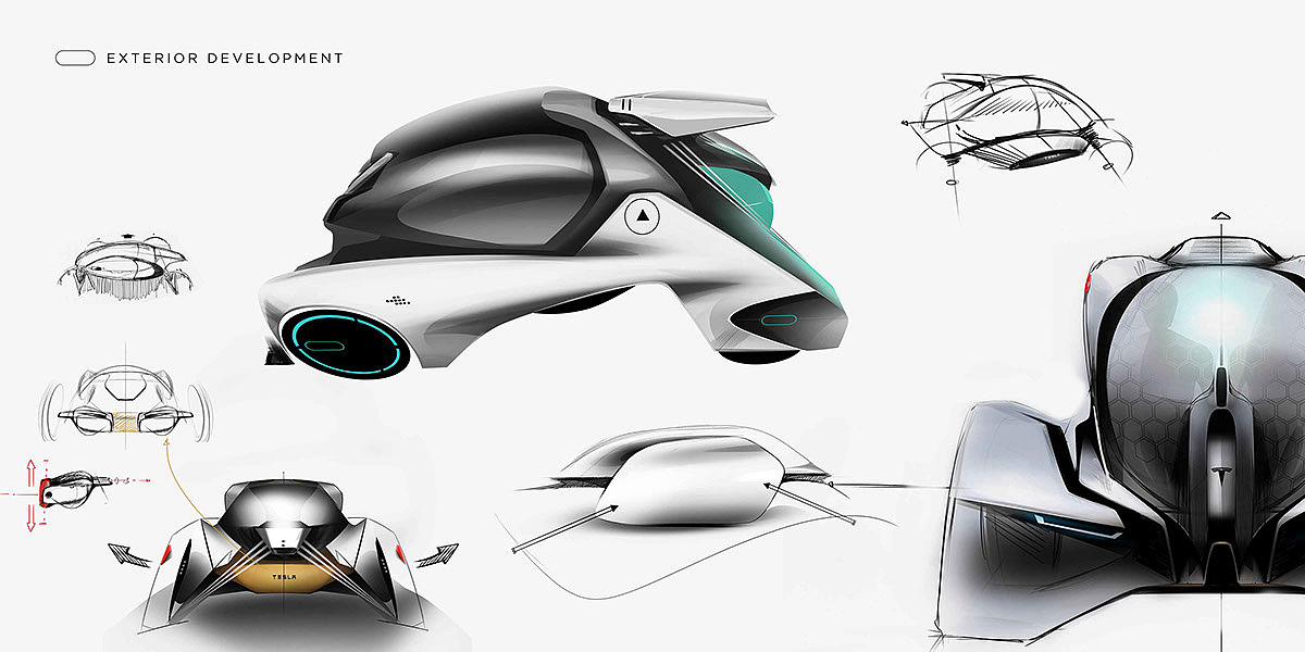 traffic，automobile，concept，Design，Model，Tesla，