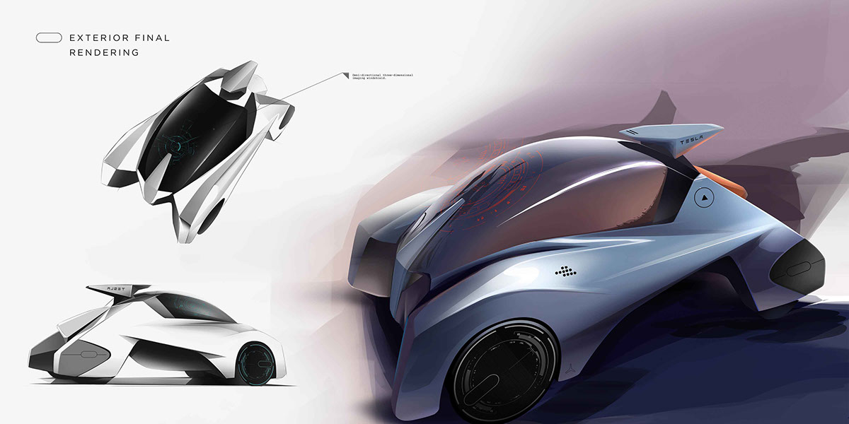 traffic，automobile，concept，Design，Model，Tesla，