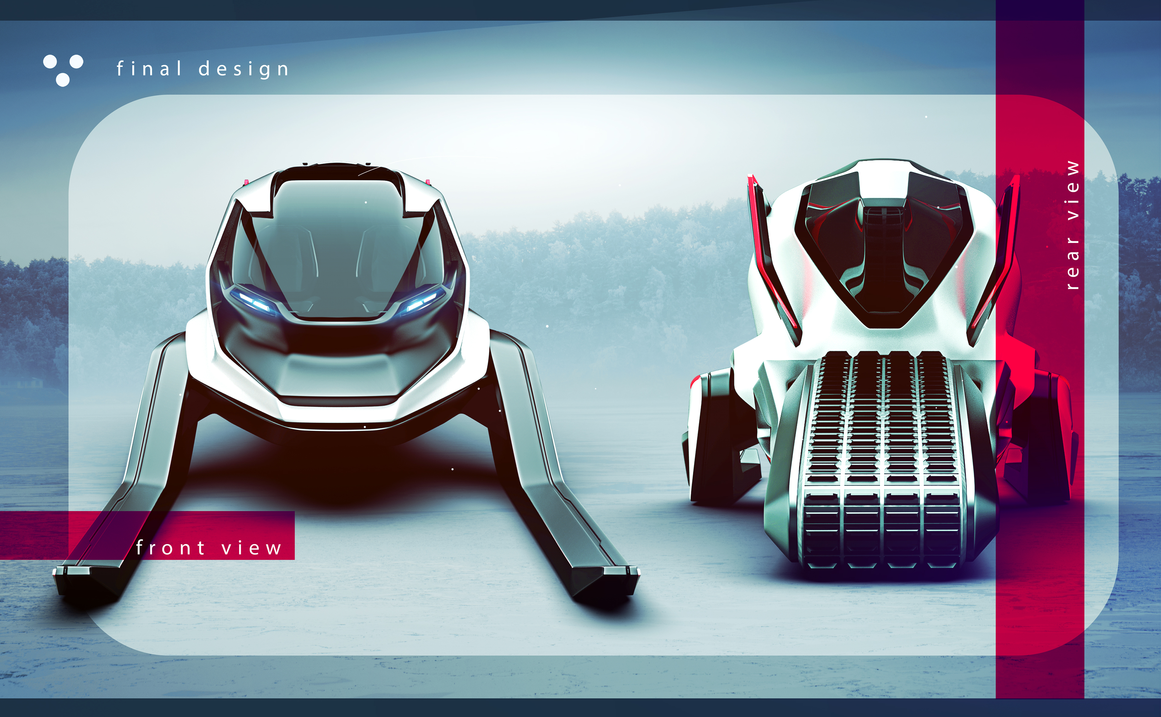 Snowmobile，Hand drawn，draft，conceptual design，vehicle，