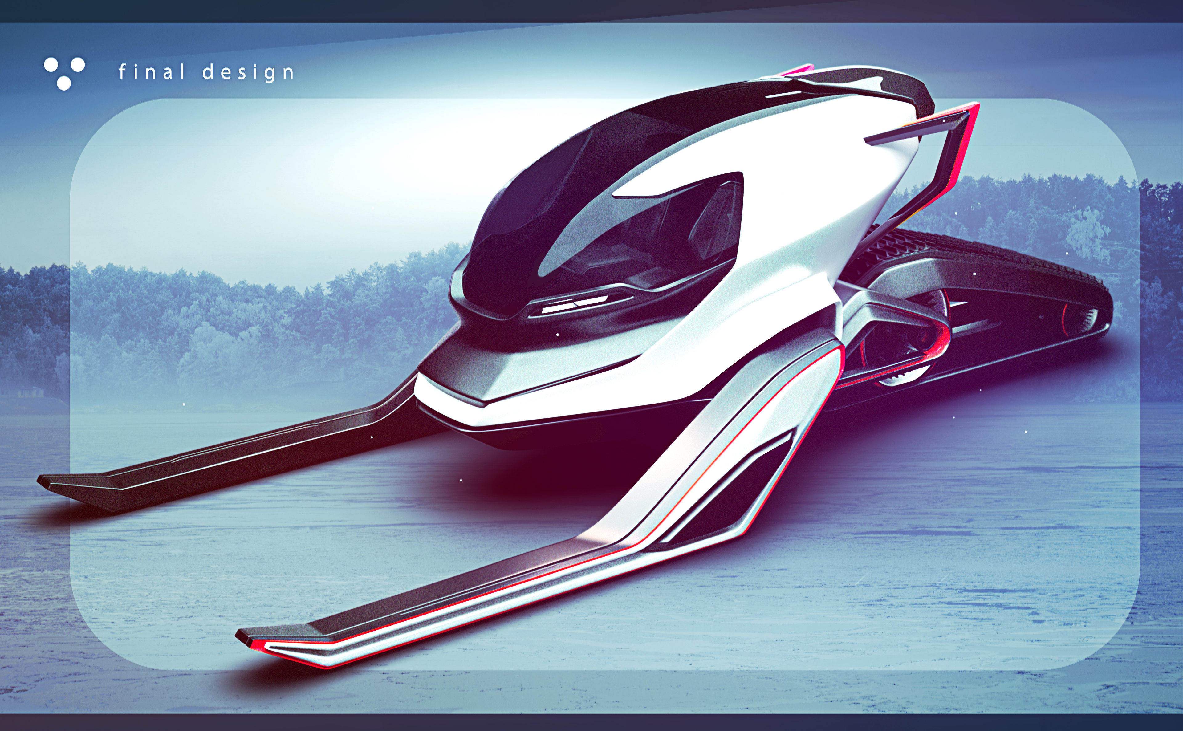Snowmobile，Hand drawn，draft，conceptual design，vehicle，