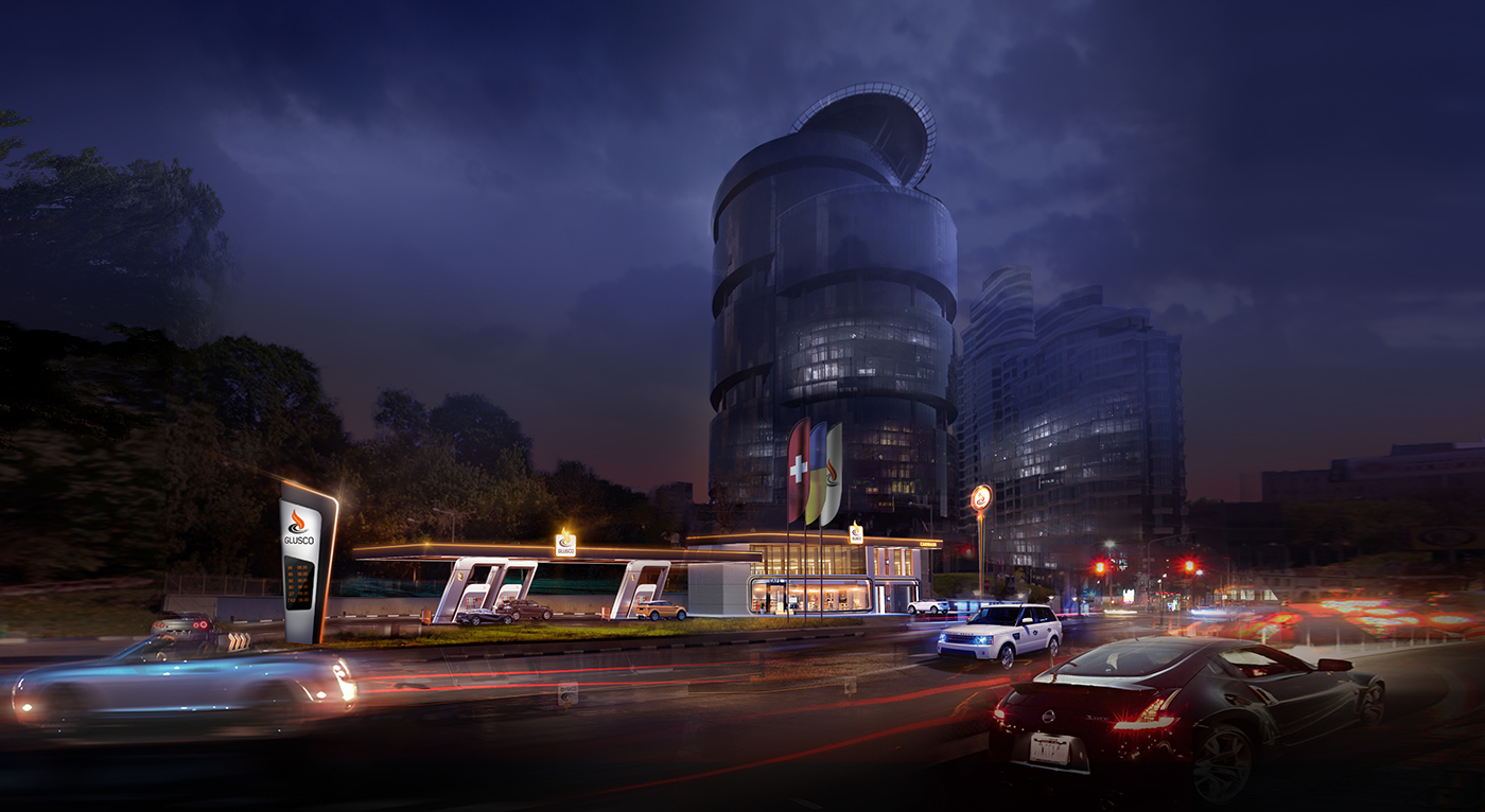 gas station，Architectural design，GLUSCO，