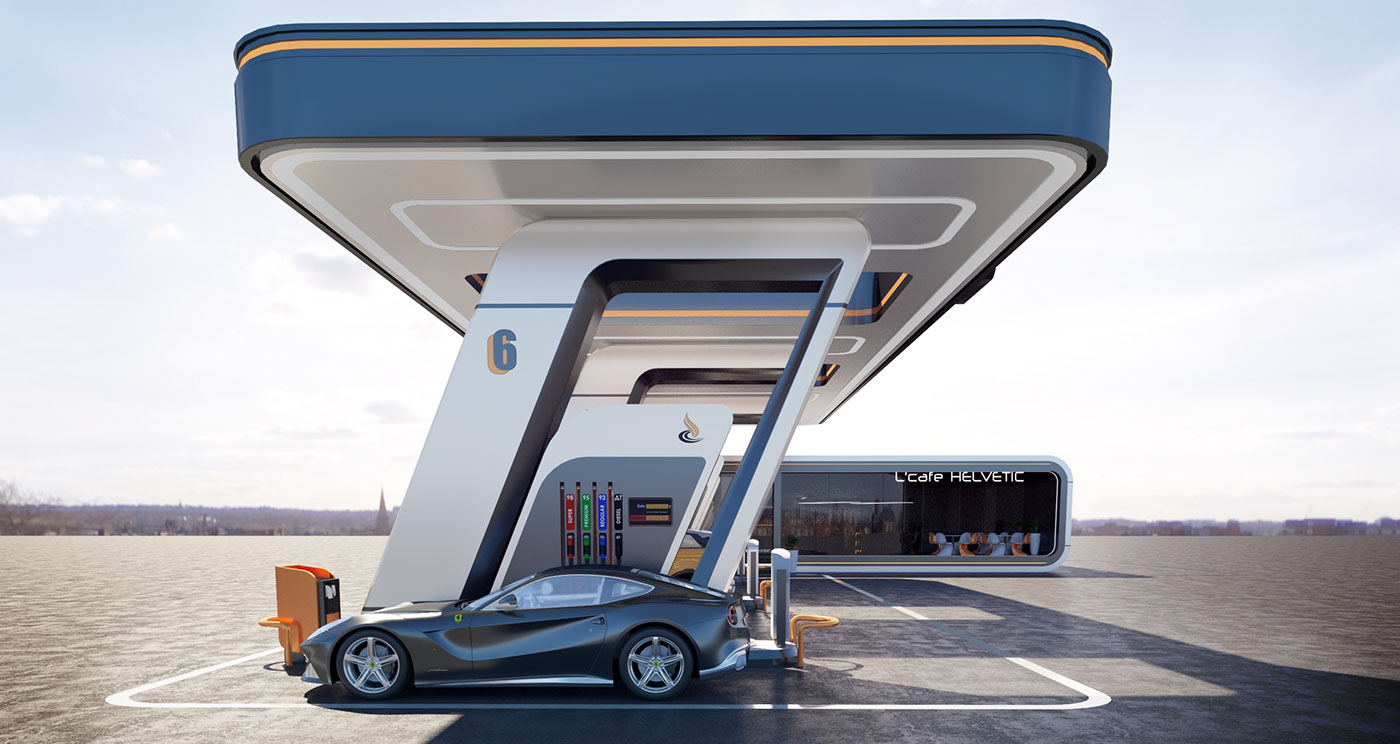 gas station，Architectural design，GLUSCO，